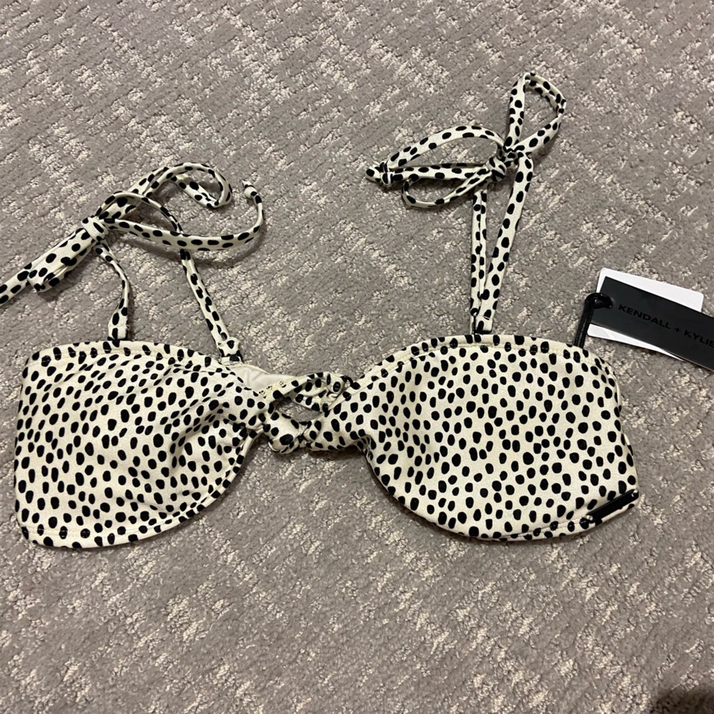 Kendall + Kylie dotted bikini top